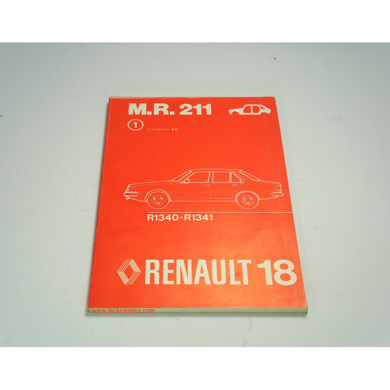 USED FRENCH ORIGINAL RENAULT 18 REPAIR MANUAL M.R.211
