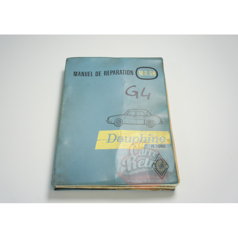 USED FRENCH ORIGINAL RENAULT DAUPHINE R.1090,  M.R.58 WORKSHOP MANUAL
